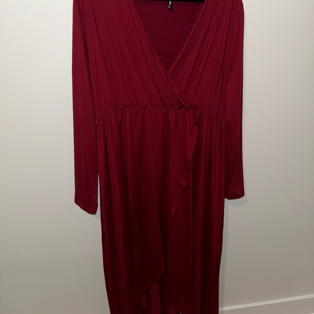 Elegant Burgundy Dress